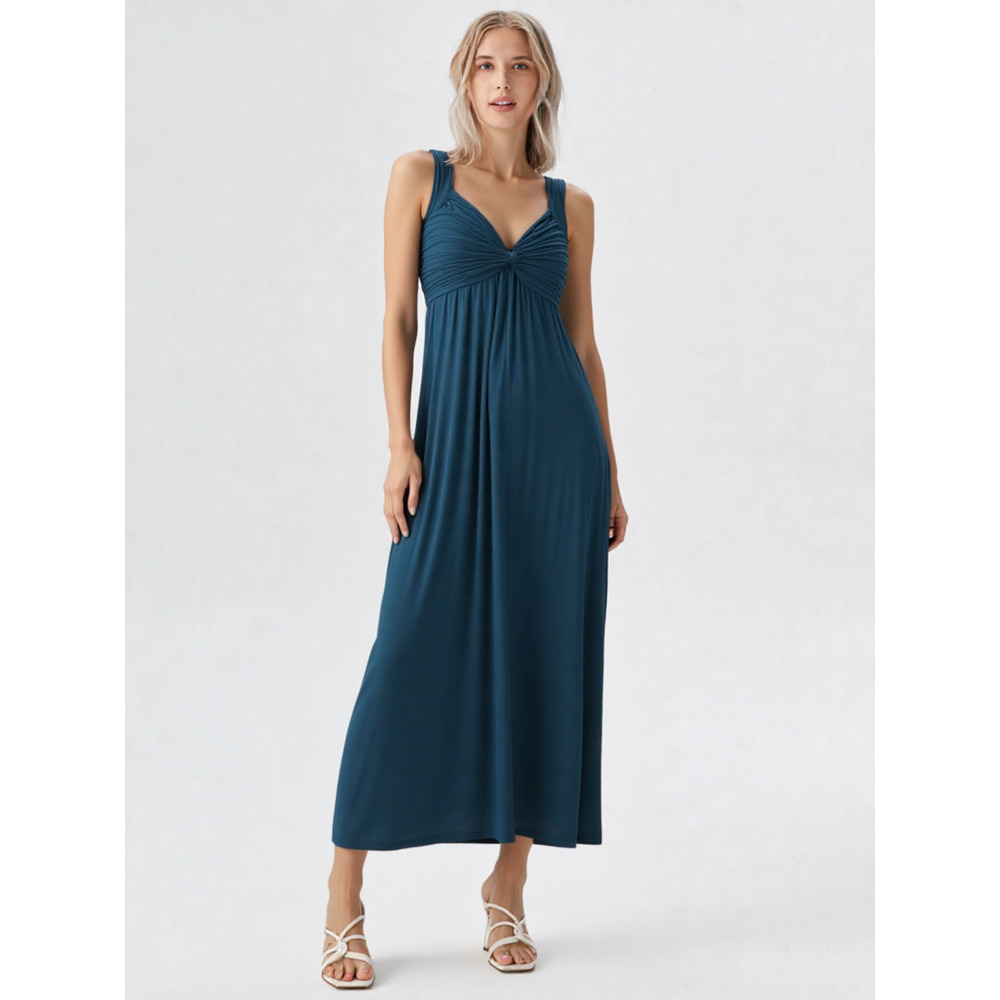 Max Studio Empire Waist Jersey Maxi Dress – Teal Small – NWOT